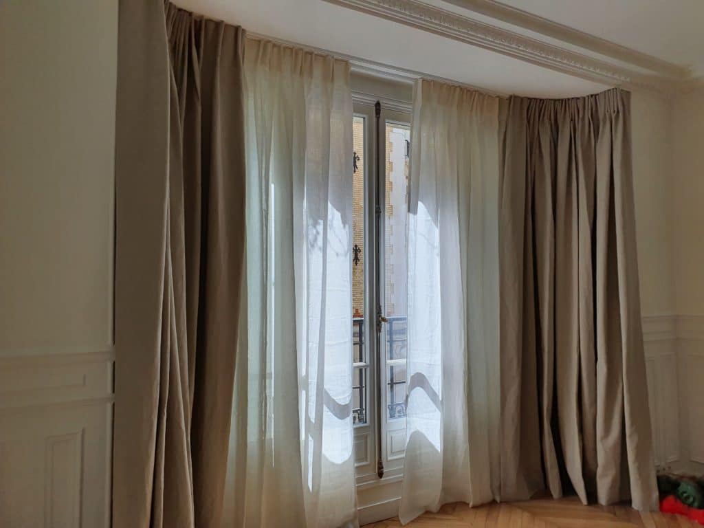 rideaux sur mesure bow window paris