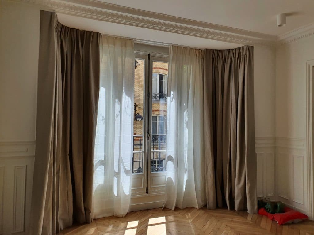 rideaux sur mesure bow window paris